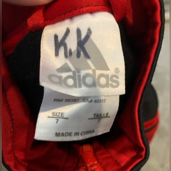 Boy’s Adidas Black And Red Size 7 Track Suite Jacket - Picture 6 of 9